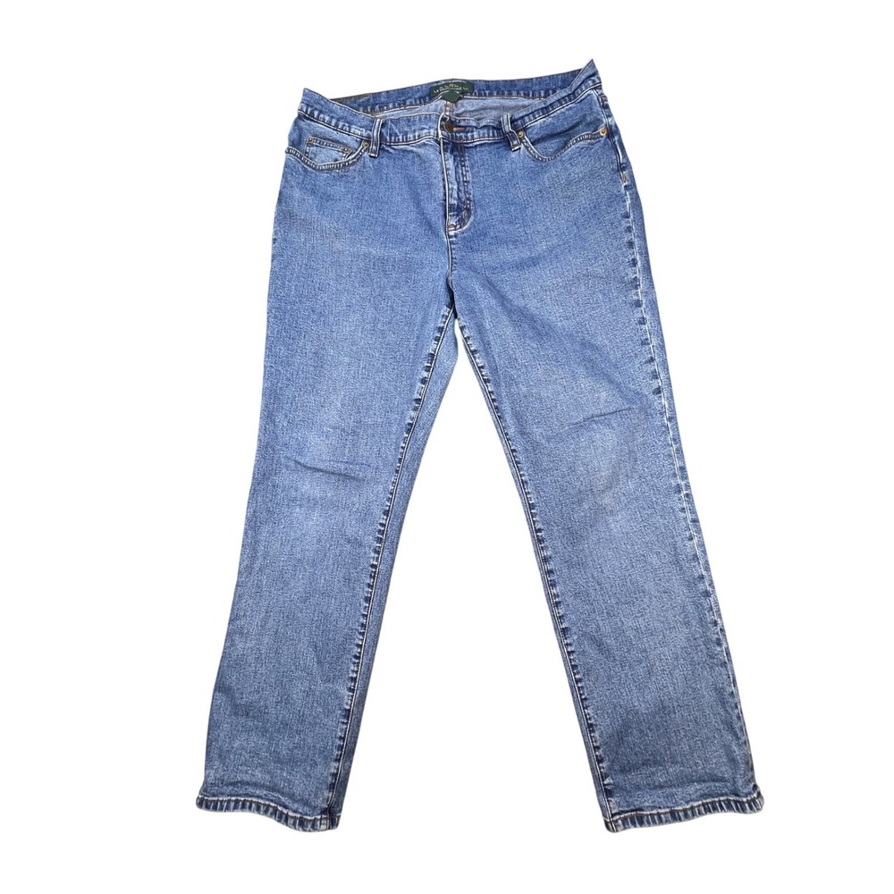 Lauren Ralph Lauren Blue Straight Leg Stretch Denim Jeans Women 16W